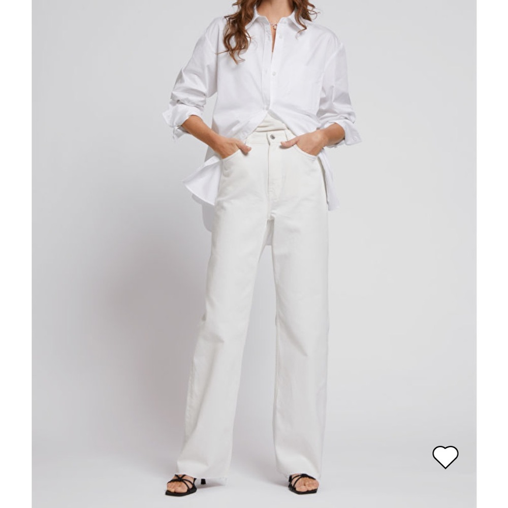 & Other Stories White High-Waisted jeans